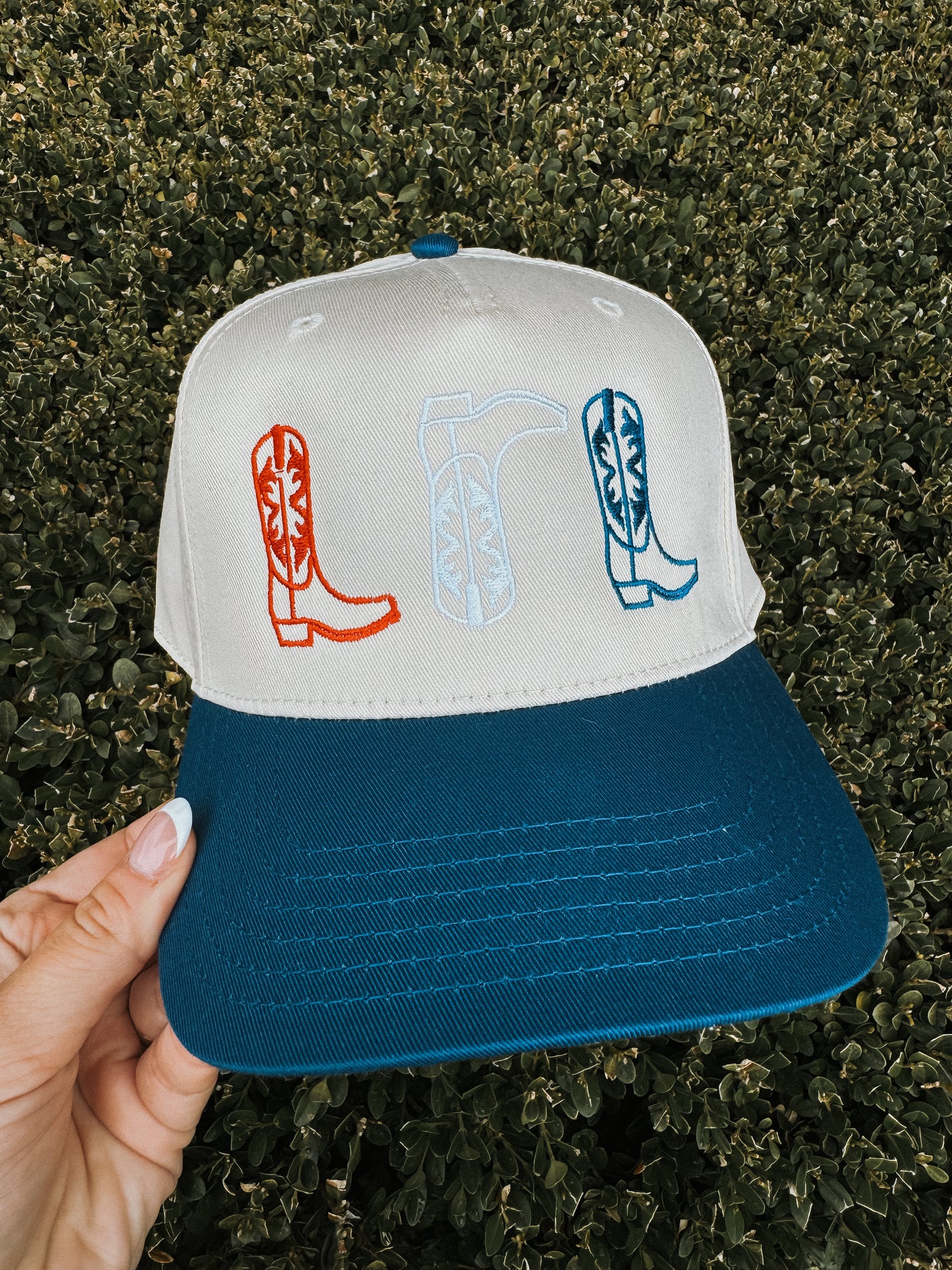 Red, white & boots Hat