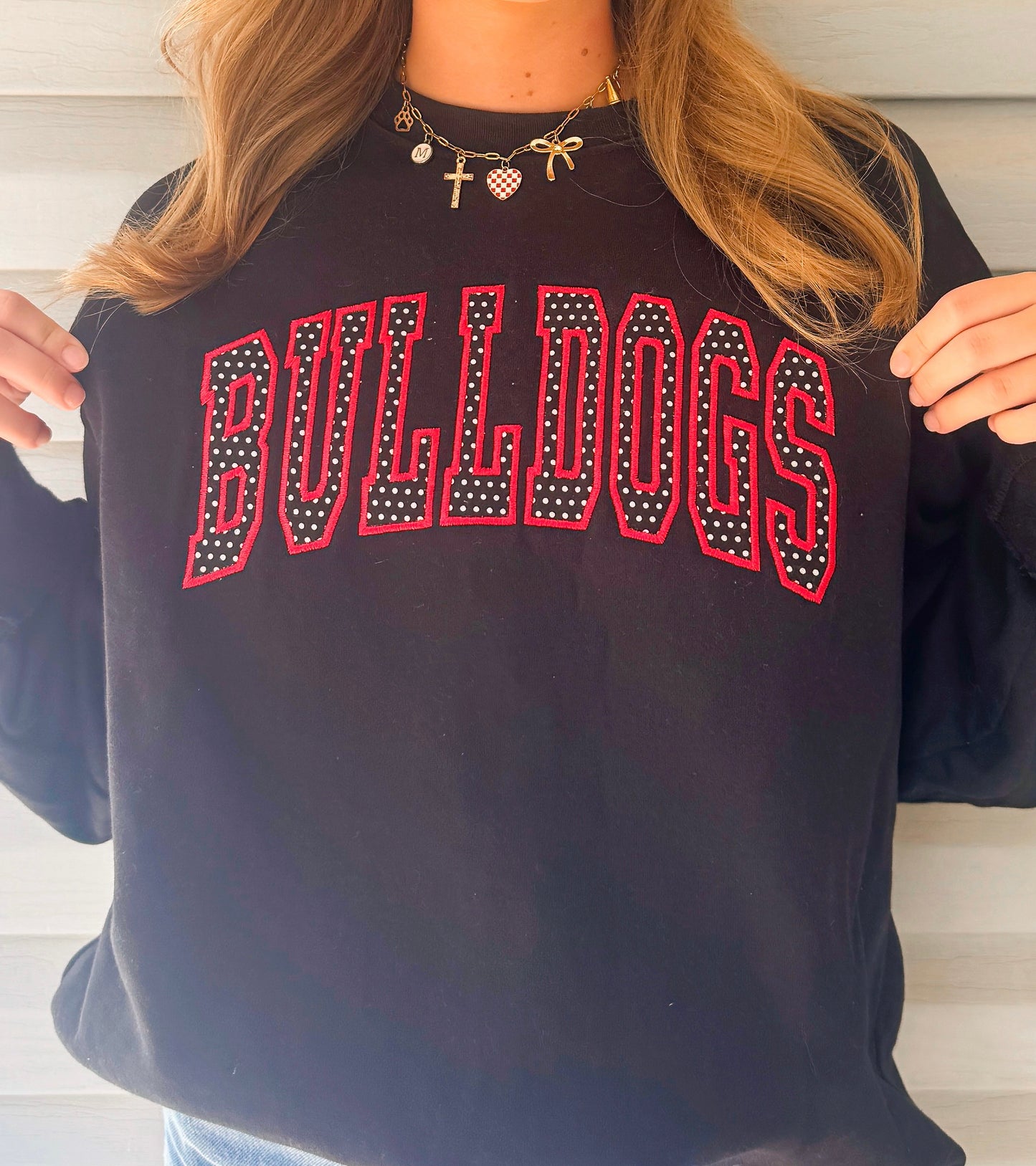 BULLDOGS polka dot sweatshirt