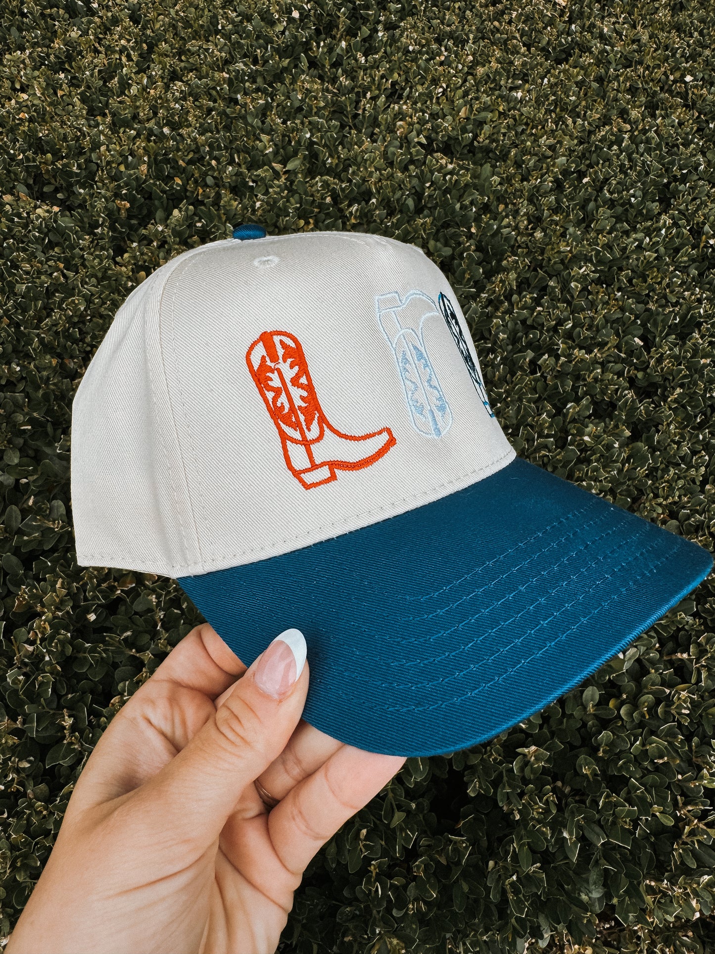 Red, white & boots Hat