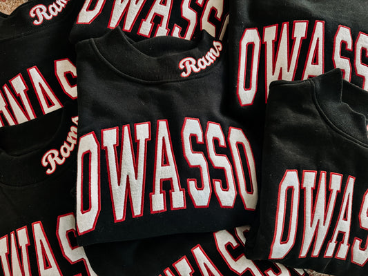Owasso Rams Mock neck Sweatshirt