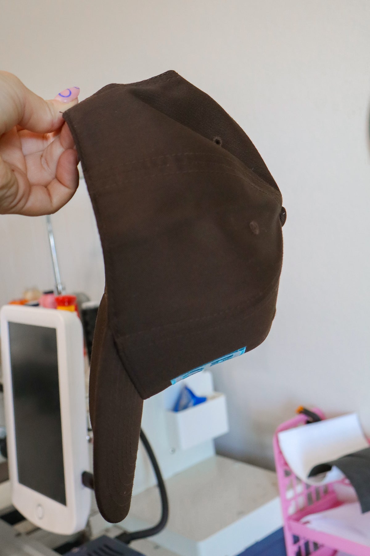 Runs On Coffee Brown trucker hat