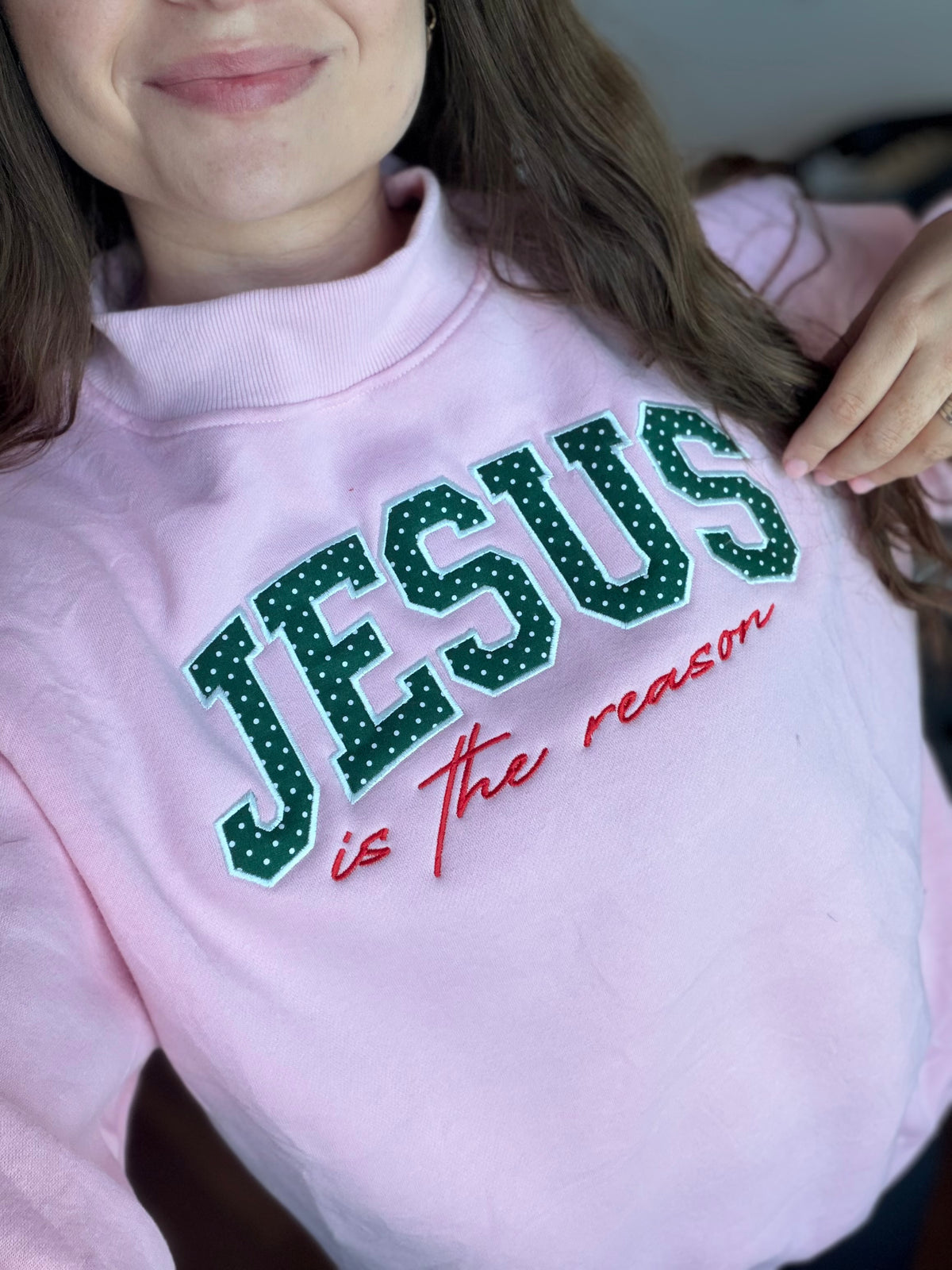 Jesus is the reason Mockneck Sweatshirt