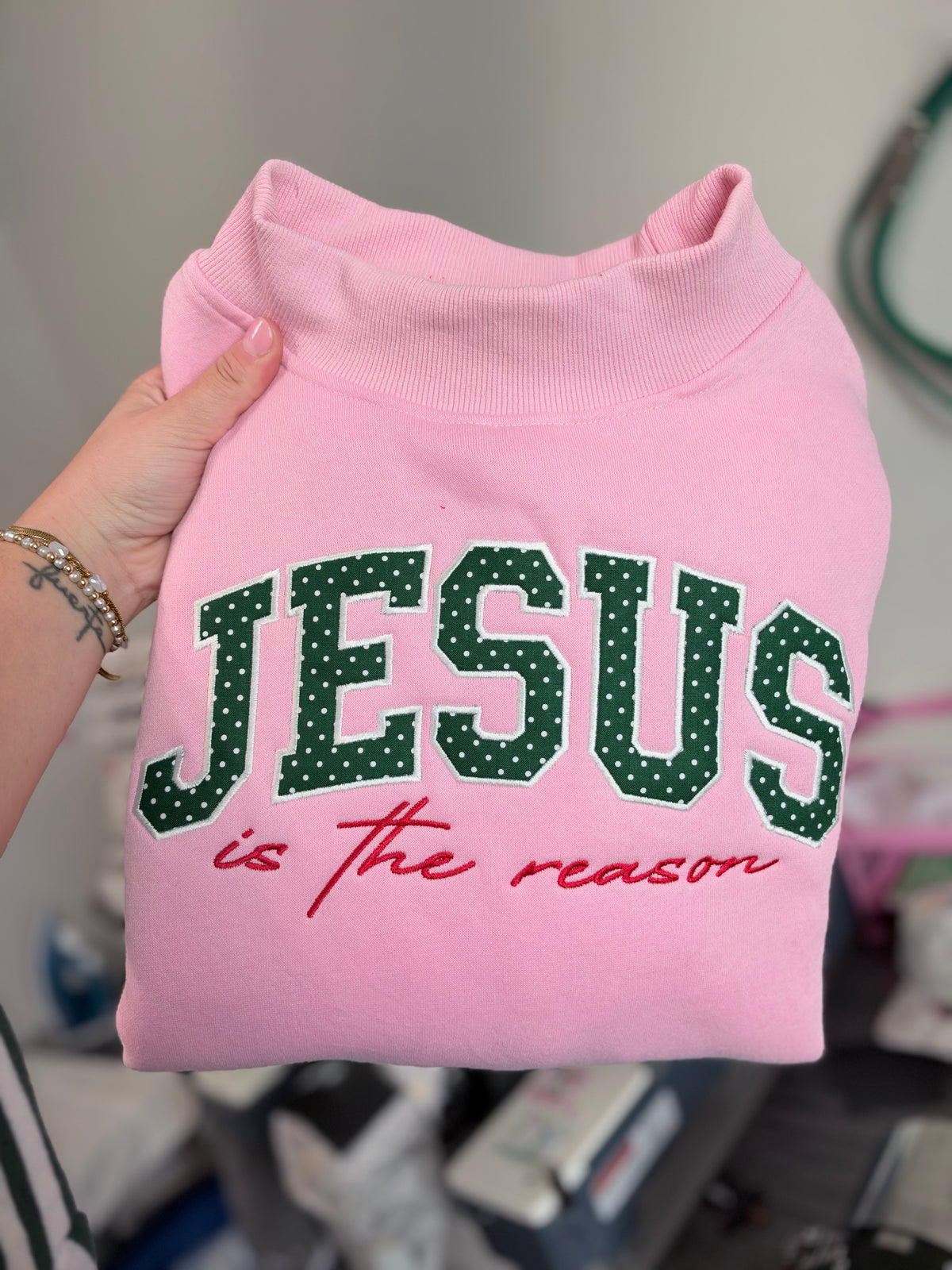 Jesus is the reason Mockneck Sweatshirt