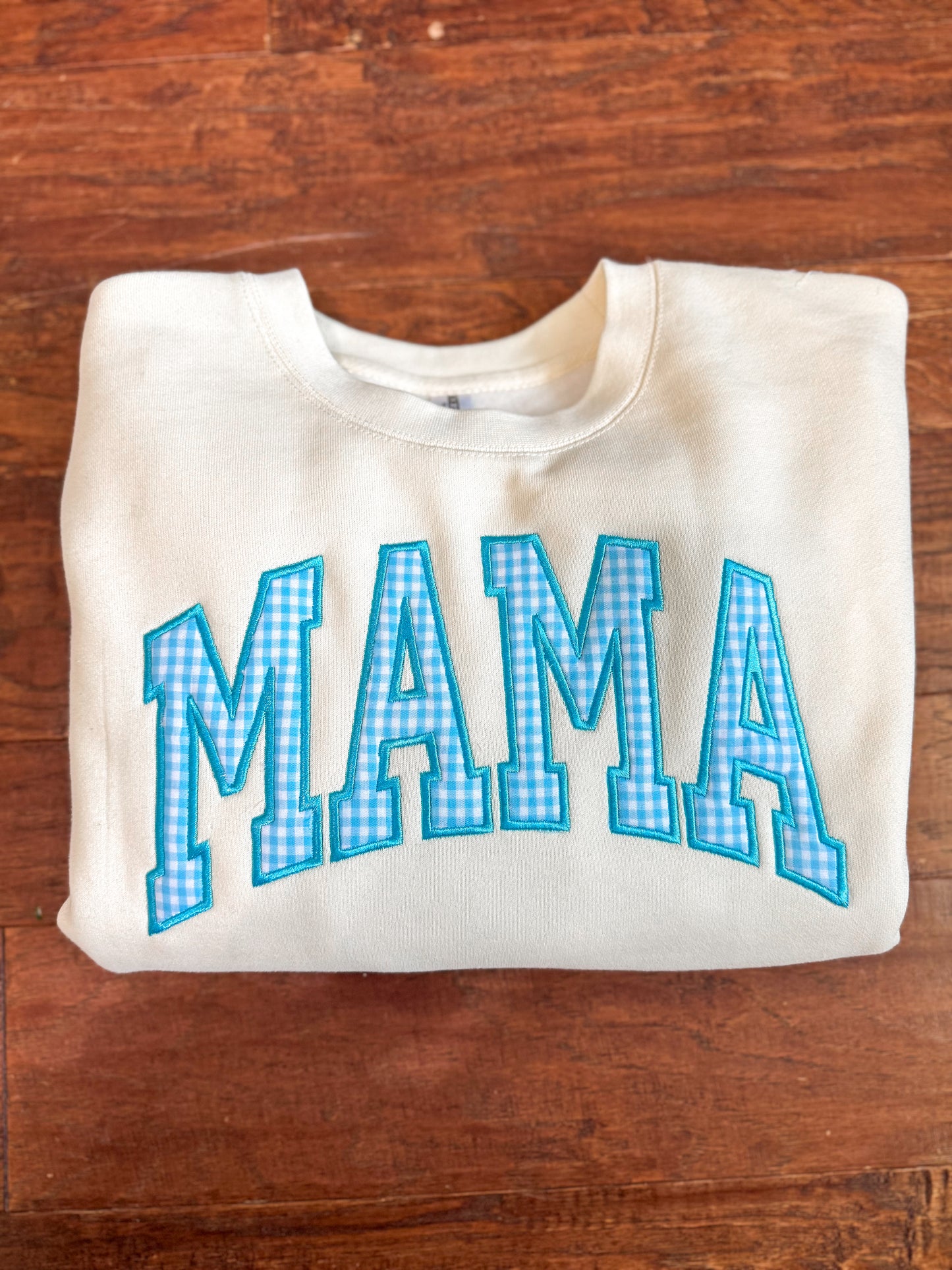 MAMA Blue Plaid Sweatshirt *PRE ORDER*